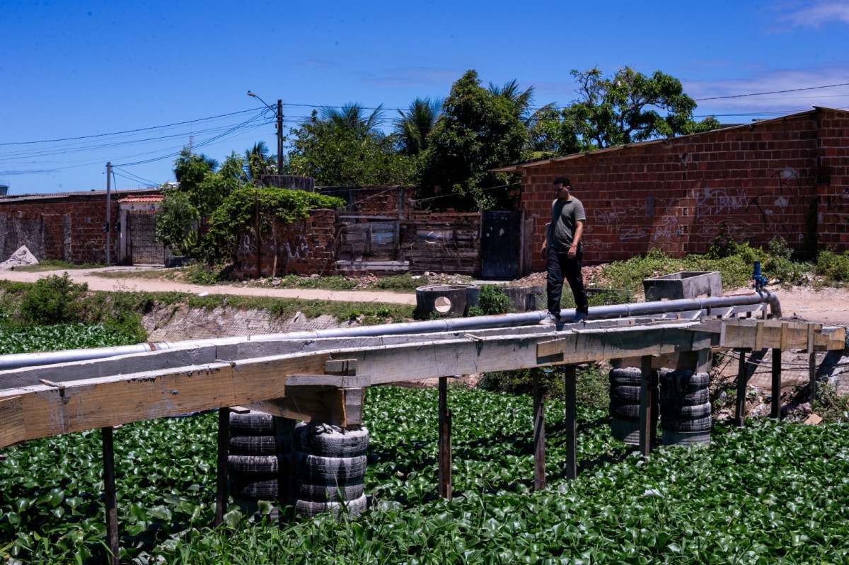 Moradores se unem para reconstruir ponte entre Jardim Brasil 1 e Ouro Preto, em Olinda
 (Rafael Vieira/ DP Fotos)