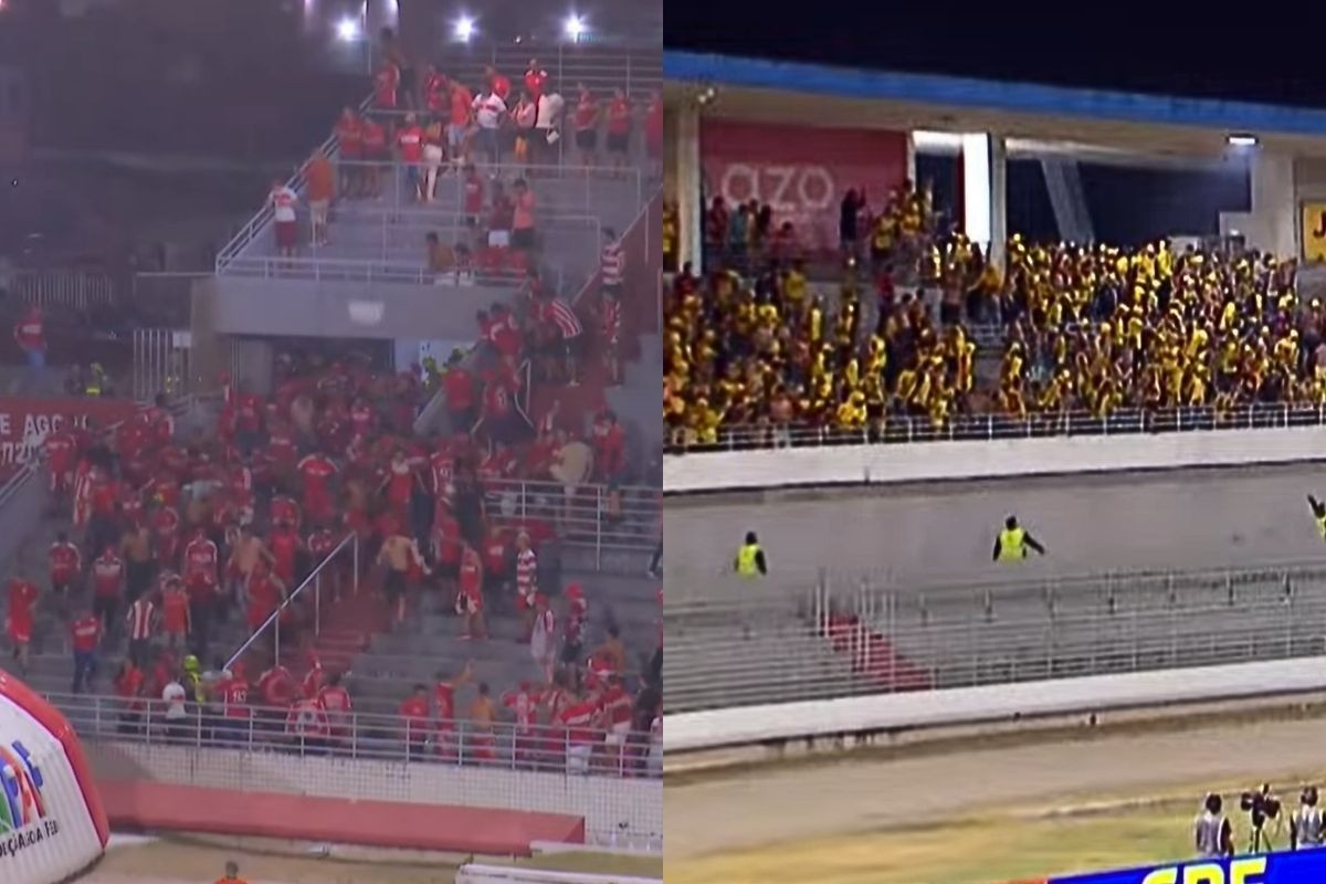 Torcidas de CRB e Sport no Rei Pel&eacute; em Macei&oacute; /Reprodu&ccedil;&atilde;o/Goat/YouTube 