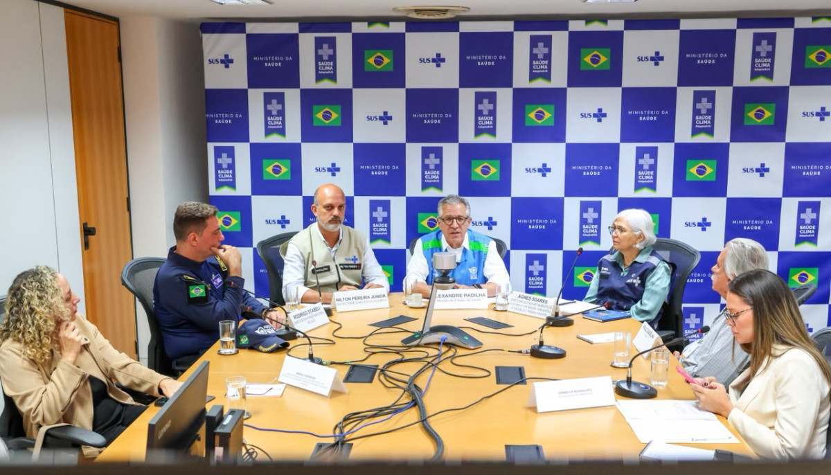O ministro Padilha em entrevista coletiva do anúncio do plano de preparação do SUS contra os impactos do El Niño/Walterson Rosa/MS