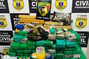 Maconha foi encontrada escondida em uma cisterna desativada durante a&ccedil;&atilde;o da Pol&iacute;cia Civil em Caruaru