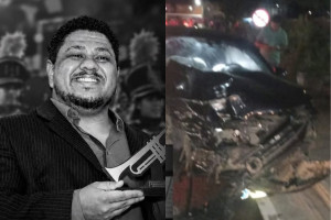 A motocicleta em que estava o maestro Abner Costa Leite foi atingida por um Volkswagen Jetta