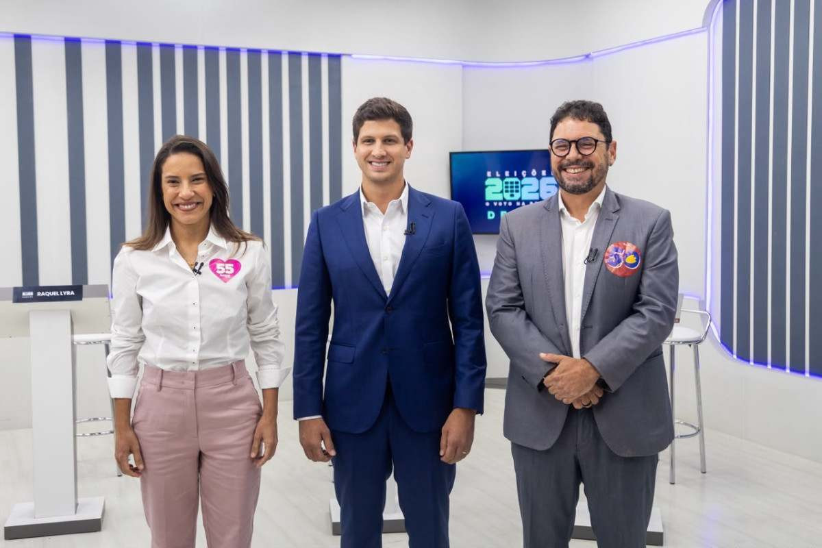 Candidatos Raquel Lyra (PSD), João Campos (PSB) e Ivan Moraes (PSOL)/Foto: Karol Rodrigues/DP Foto