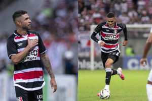 Renato e Matheus Vin&iacute;cius, do Santa Cruz 