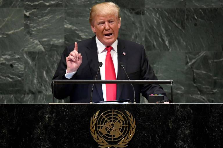 Autoridades do governo indicaram que Trump defenderá em seu discurso que o mundo está melhor sob sua liderança/Timothy A. Clark/AFP