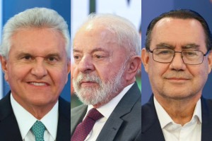 Ronaldo Caiado (PSD), Lula (PT) e Augusto Cury (Avante)