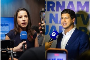 Candidatos Raquel Lyra e Jo&atilde;o Campos