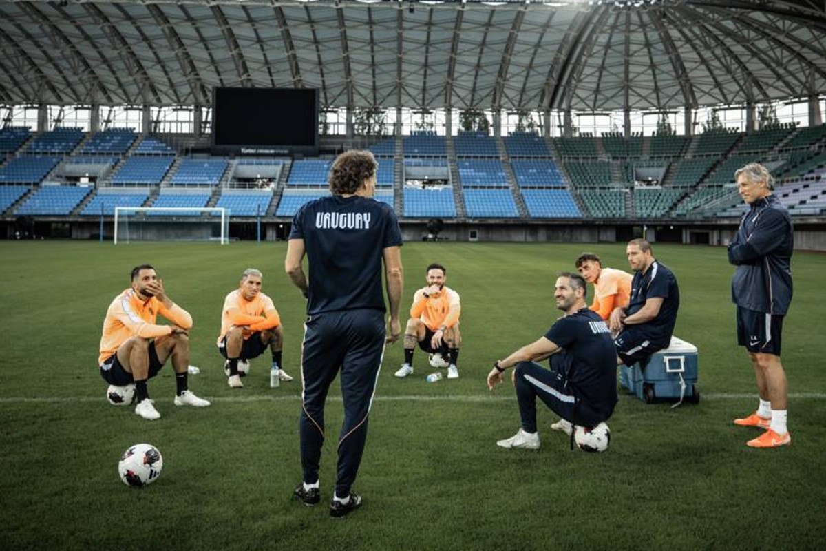 Treino da seleção uruguaia/DIVULGAÇÃO/AUF