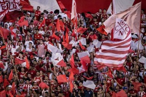 Torcedor do N&aacute;utico no est&aacute;dio Esportes da Sorte Aflitos