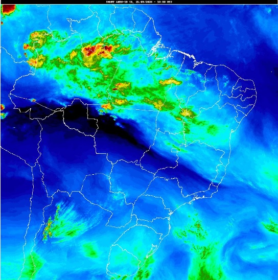O céu fica com muitas nuvens em toda a região, que terá pancadas de chuva e trovoadas entre o Maranhão e o Piauí/Divulgação/Inmet