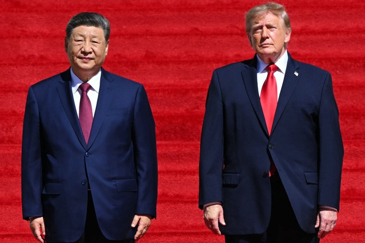 O líder chinês Xi Jinping e o presidente norte-americano, Donald Trump/Foto: SAUL LOEB / AFP