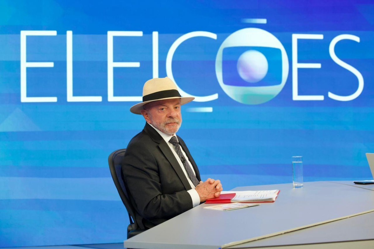 Presidente Luiz Inácio Lula da Silva durante sabatina da TV Globo/Globo/Manoella Mello