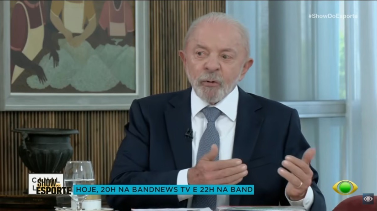 O presidente e candidato à reeleição pelo PT, Luís Inácio Lula da Silva, em entrevista à Band/Reprodução / Youtube @bandjornalismo