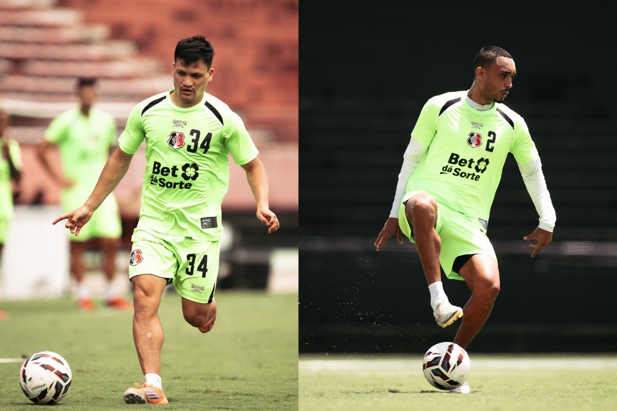 Ronald e Eurico, jogadores do Santa Cruz /Sávyo Miguel/SCFC