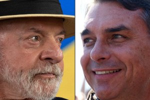 O presidente do Brasil, Luiz In&aacute;cio Lula da Silva, e o candidato Fl&aacute;vio Bolsonaro