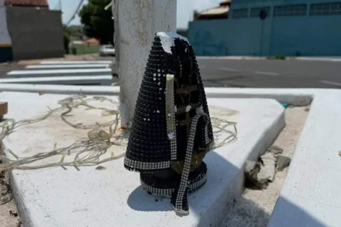 Imagem de Nossa Senhora Aparecida foi encontrada sem a cabeça em Cuiabá/Reprodução/Muvuca Popular