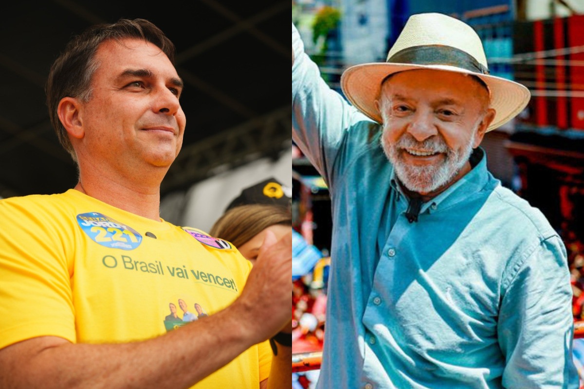 Candidatos Flávio Bolsonaro (PL) e Lula (PT) vão disputar segundo turno/Fotos: Charles Vieira e Ricardo Stuckert