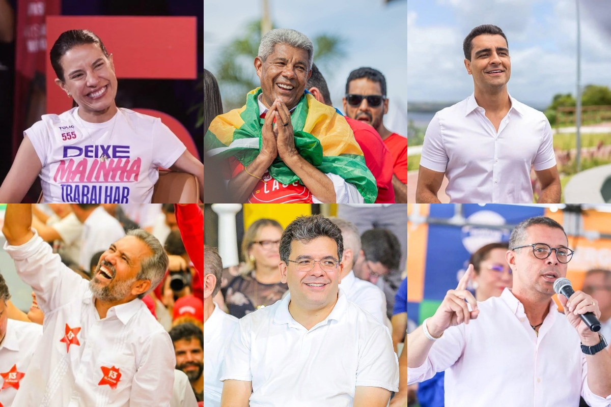 O primeiro turno deixa um Nordeste mais fragmentado partidariamente, mas sem uma guinada uniforme ao bolsonarismo/Fotos: Divulgação