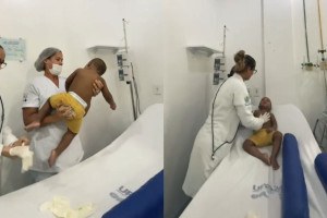Militares foram acionados por populares e realizaram a manobra de desengasgo na crian&ccedil;a
