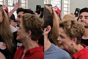 Ex-presidente enfrentou momentos de hostilidade na chegada ao local de vota&ccedil;&atilde;o