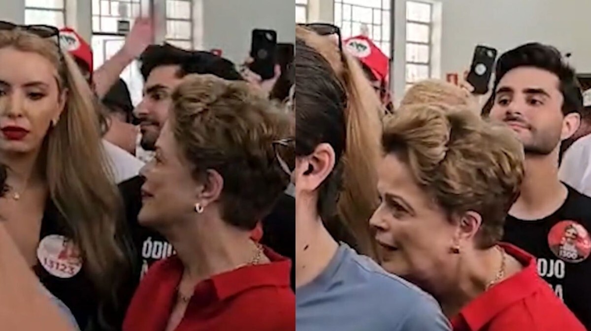 Ex-presidente enfrentou momentos de hostilidade na chegada ao local de votação/Reprodução/Internet