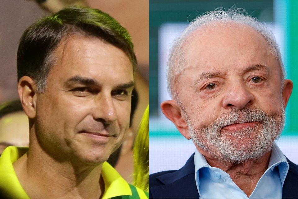 Flávio Bolsonaro (PL) e Lula (PT) /Karol Rodrigues/DP Foto e Mauro Pimentel/AFP