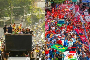 Motociata de Fl&aacute;vio Bolsonaro (PL) e Caminhada com Lula (PT)