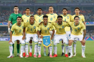 Sele&ccedil;&atilde;o Brasileira em amistoso contra a &Iacute;ndia