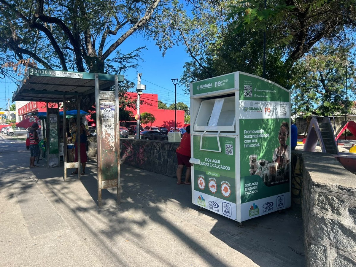 Dois pontos de coleta de roupas usadas s&atilde;o vandalizados no Recife - Foto: Divulga&ccedil;&atilde;o/ASCOM Repense Reuse