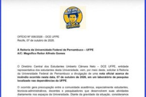 Ofício enviado à Reitoria da UFPE