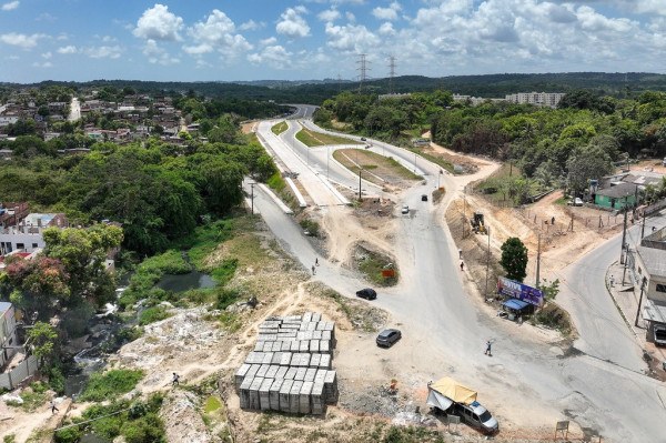 Pernambuco libera circulação de veículos no Ramal da Arena  (Foto: Juliana Vanderlei / Seduh)