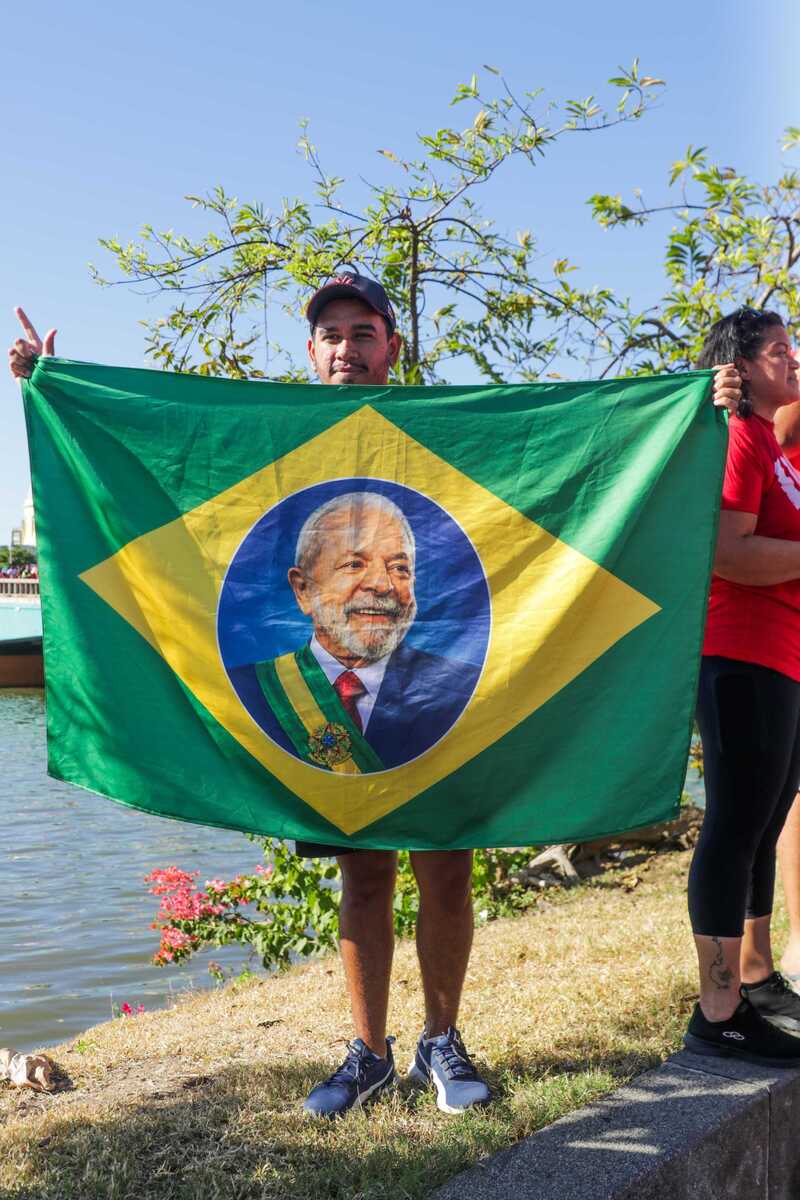 Pernambucanos movimentam o Centro do Recife em ato em apoio a reeleição do presidente Lula (Weslly Gomes/DP Foto)