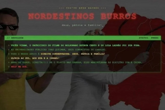 Hackers invadem site da Ancine e chamam nordestinos de "burros" - Reprodu&ccedil;&atilde;o / Redes sociais