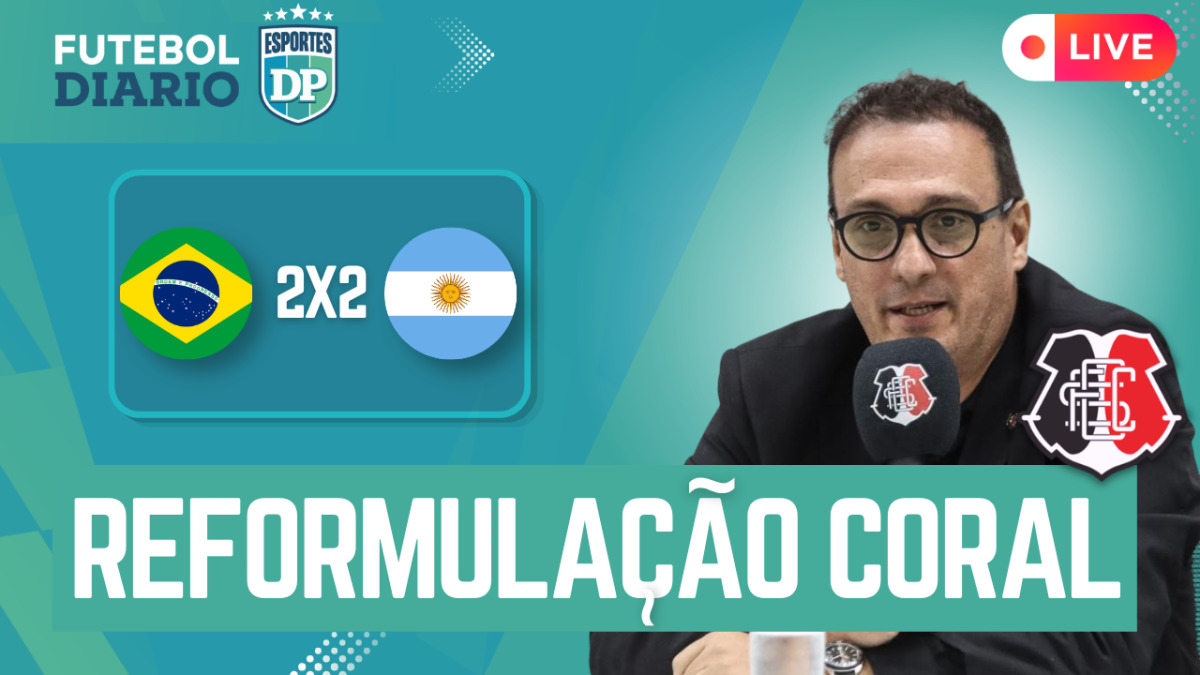 Ao vivo: Alex Brasil de sa&iacute;da do Santa Cruz e empate da Sele&ccedil;&atilde;o Brasileira contra Argentina | Futebol Diario - Foto: Evelyn Victoria/SCFC | Arte: Diario de Pernambuco.