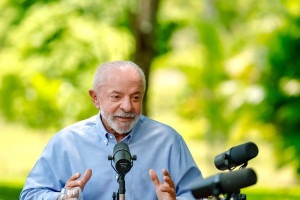 Presidente da Rep&uacute;blica, Luiz In&aacute;cio Lula da Silva, durante conversa com podcasts, no Pal&aacute;cio da Alvorada