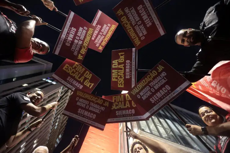 Protesto contra a escala 6 por 1 em São Paulo/Paulo Pinto/Arquivo Agência Brasil