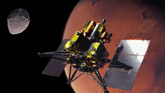 Conceito artístico da espaçonave MMX da JAXA em Marte/JAXA/Divulgação