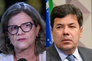 A senadora Teresa Leit&atilde;o (PT) e o ex-ministro da Educa&ccedil;&atilde;o Mendon&ccedil;a Filho (PL)