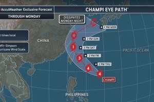 Tempestade avan&ccedil;a pelo Pac&iacute;fico Ocidental e mant&eacute;m Taiwan, China e regi&otilde;es das Filipinas em estado de alerta