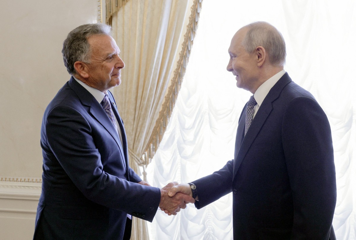 Enviado dos EUA se reuniu com Putin para conversa&ccedil;&otilde;es sobre fim da guerra na Ucr&acirc;nia -  Gavriil GRIGOROV / POOL / AFP