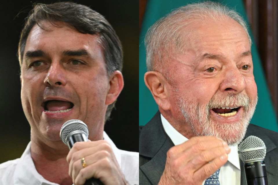 Datafolha: Fl&aacute;vio Bolsonaro e Lula aparecem empatados com 50% dos votos v&aacute;lidos - FOTO: EVARISTO SA / AFP