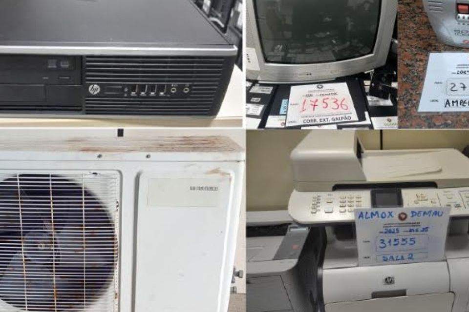 Os itens incluem móveis, equipamentos de informática, telefonia e climatização/Foto: Reprodução/MPPE