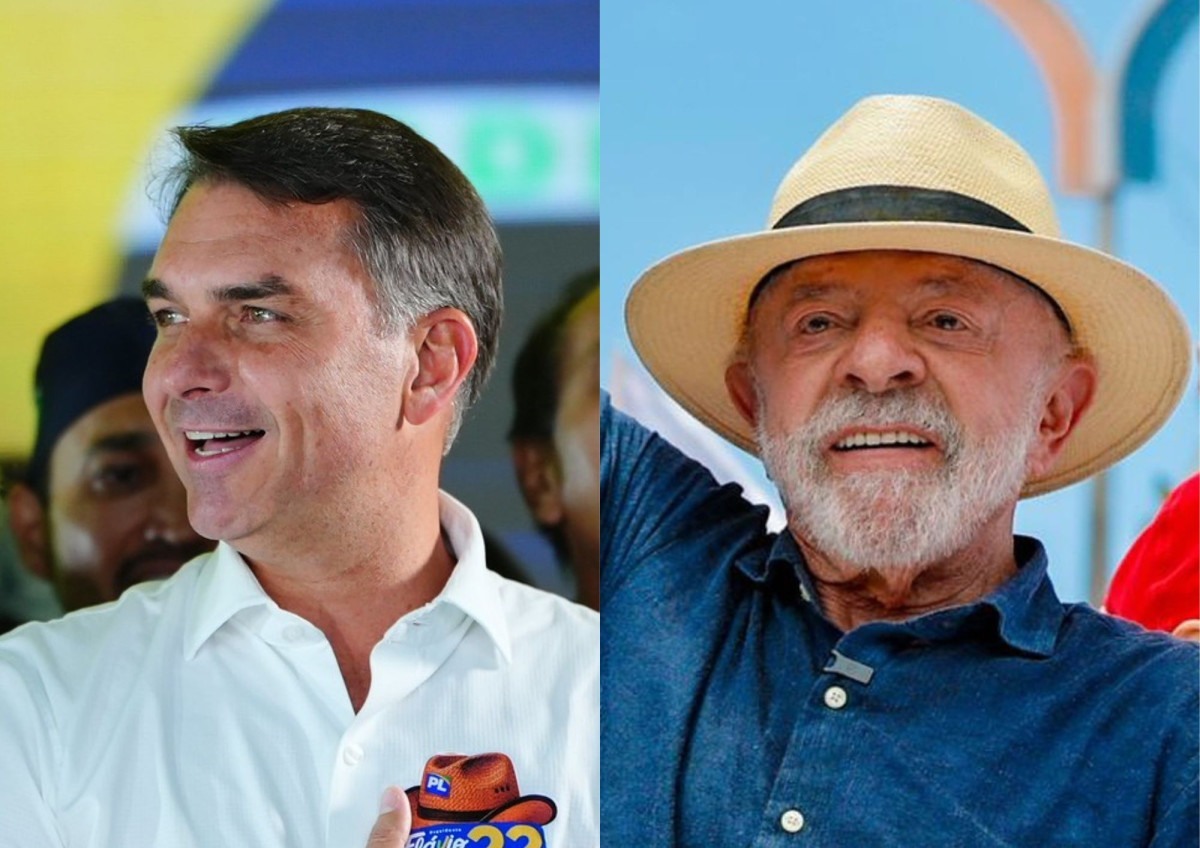Quaest: Fl&aacute;vio Bolsonaro tem 51% dos votos v&aacute;lidos e Lula, 49%, na v&eacute;spera do 2&ordm; turno - Fotos: Vittor Sales e Ricardo Stuckert