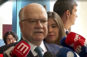 Presidente do STF, ministro Edson Fachin, concede entrevista ap&oacute;s votar no segundo turno das elei&ccedil;&otilde;es 2026