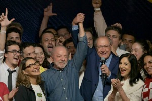 O presidente reeleito Luiz In&aacute;cio Lula da Silva (PT) durante discurso ap&oacute;s o resultado das elei&ccedil;&otilde;es