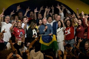 O presidente reeleito Luiz In&aacute;cio Lula da Silva (PT) durante discurso ap&oacute;s o resultado das elei&ccedil;&otilde;es