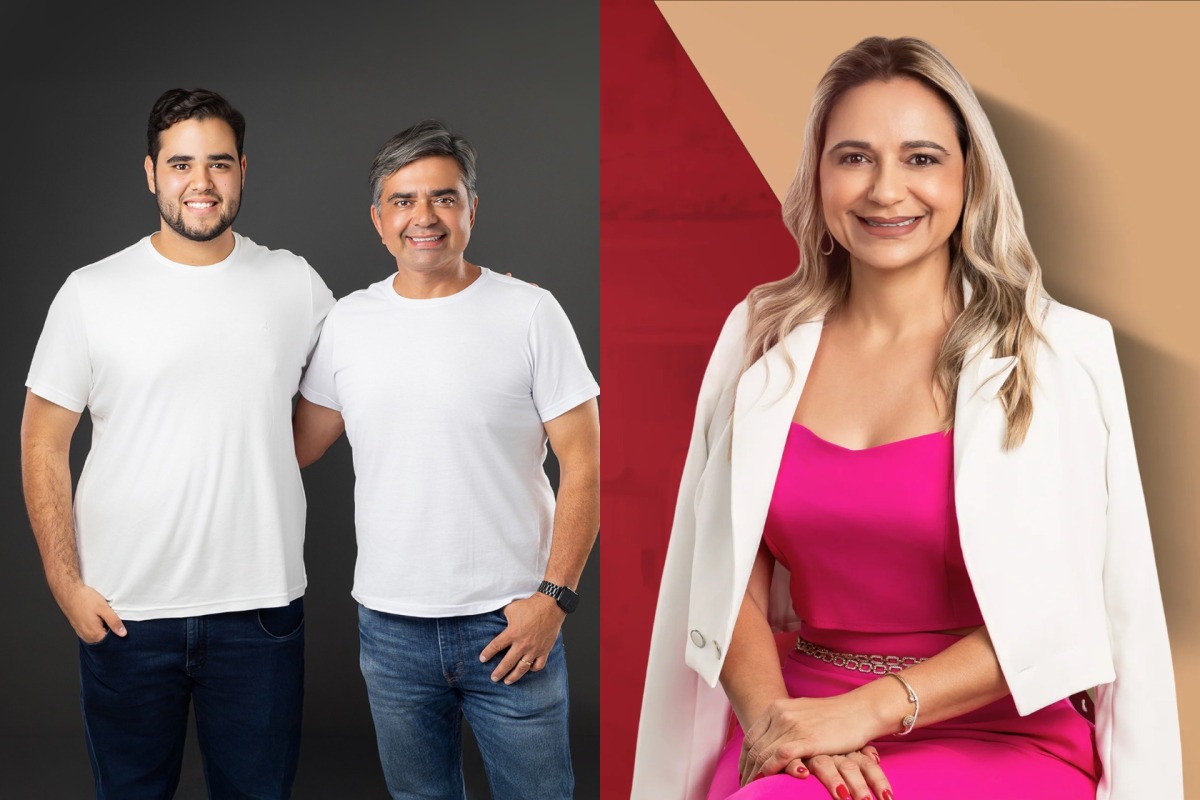 O universitário e secretário municipal João Alexandre, ao lado do pai, o prefeito Fabiano Marques, e da nutricionista Patrícia Jaques, irmã do prefeito/Reprodução/Redes sociais