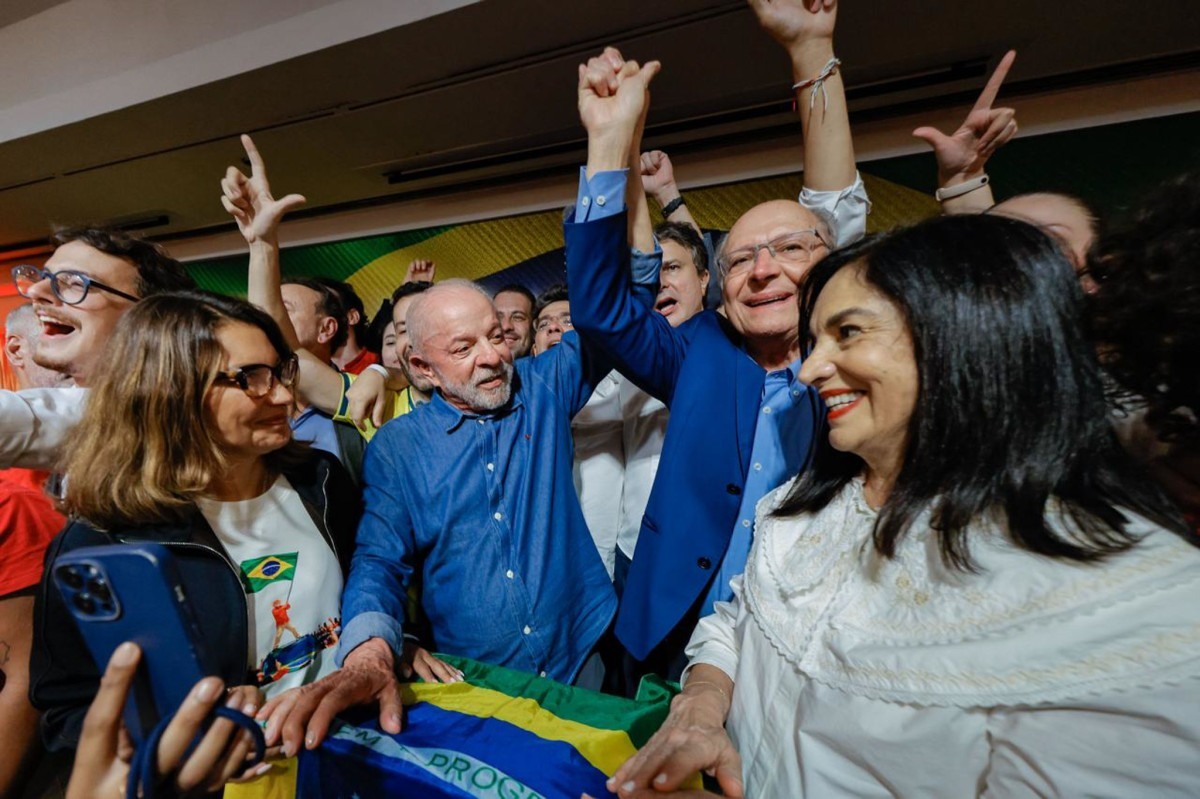  Presidente Luiz Inácio Lula da Silva durante discurso de reeleição, em São Paulo, no último domingo (25) / Ricardo Stuckert