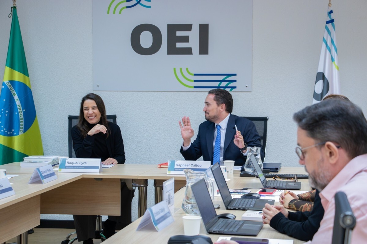 Reunião com a Organização dos Estados Ibero-Americanos (OEI), na Espanha (Divulgação)