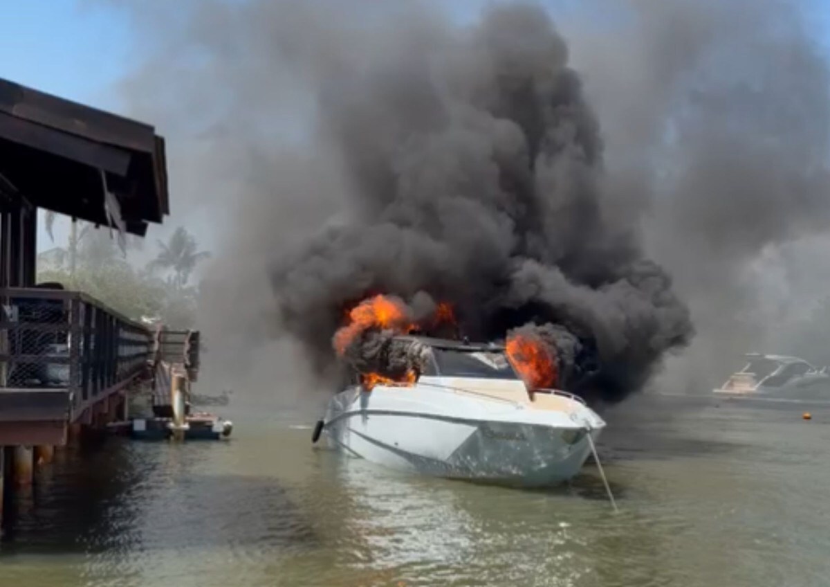 Lancha explode durante abastecimento e deixa feridos no Litoral Sul de Pernambuco - Foto: Reprodu&ccedil;&atilde;o
