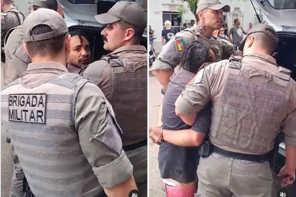 Homem negro chama a polcia aps ameaa e acaba preso (Foto: Reproduo/Redes Sociais)